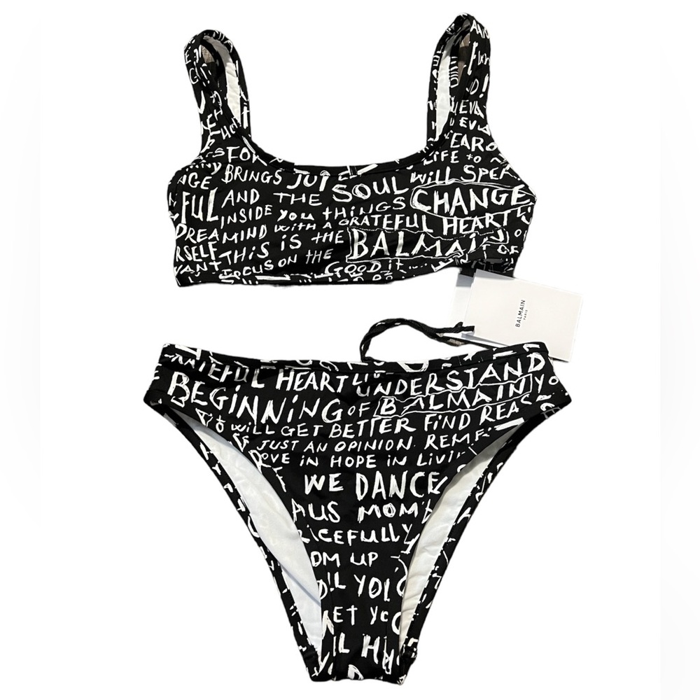 BALMAIN***Black/White Bikini Set***F36 US 4***$589